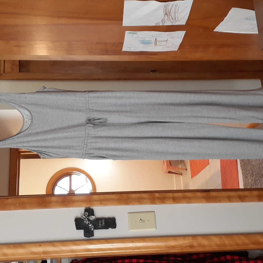 Gray knit romper